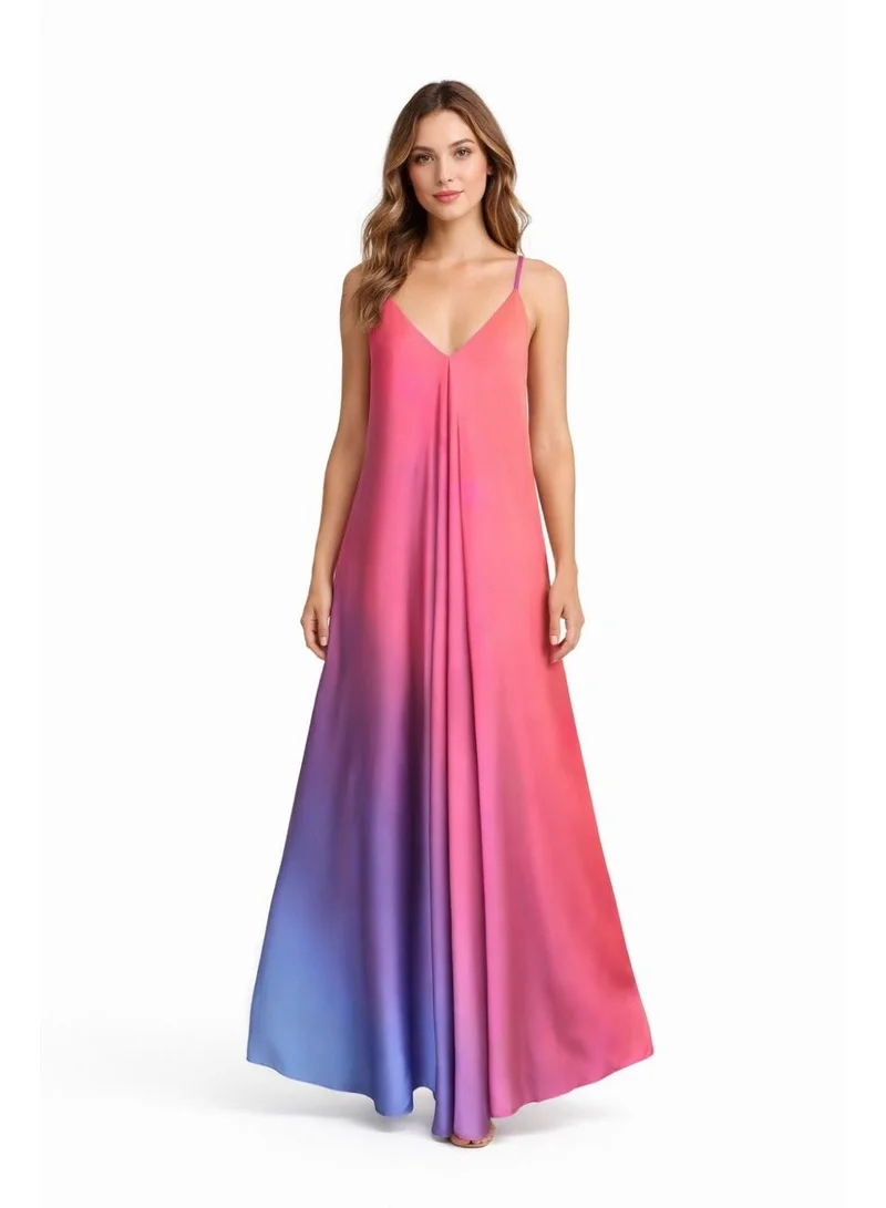 JANARA JONES Boston Print Mariella Satin Dress